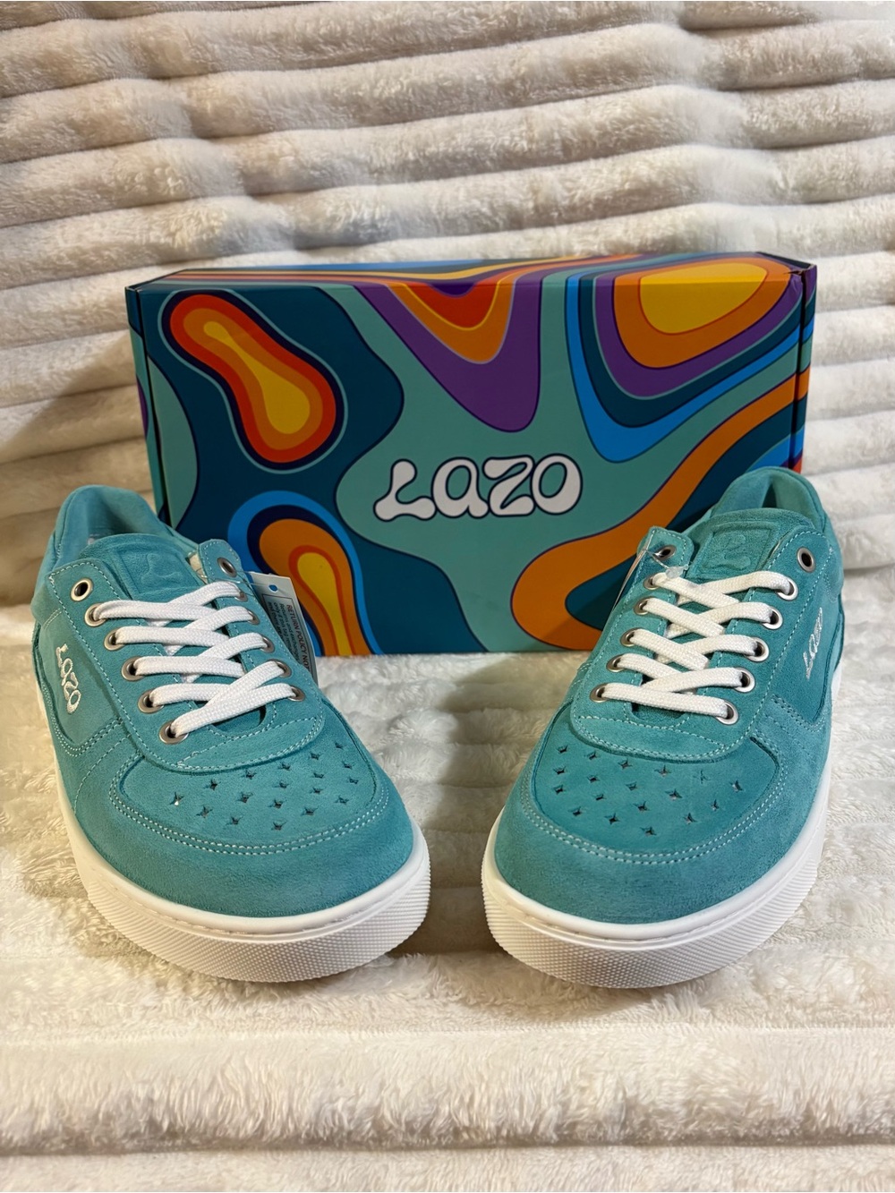Celestite blue Suede Women's Low-Top Sneakers 10M